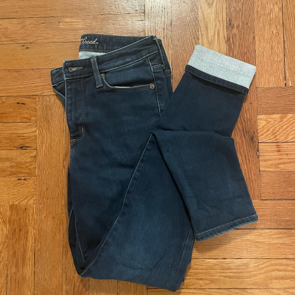 Universal Thread Fleece lined high rise skinny jeans size 6 / 28 regular
